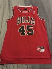 Nike Chicago Bulls Michael Jordan #45 Red NBA Basketball Jersey Men's XL