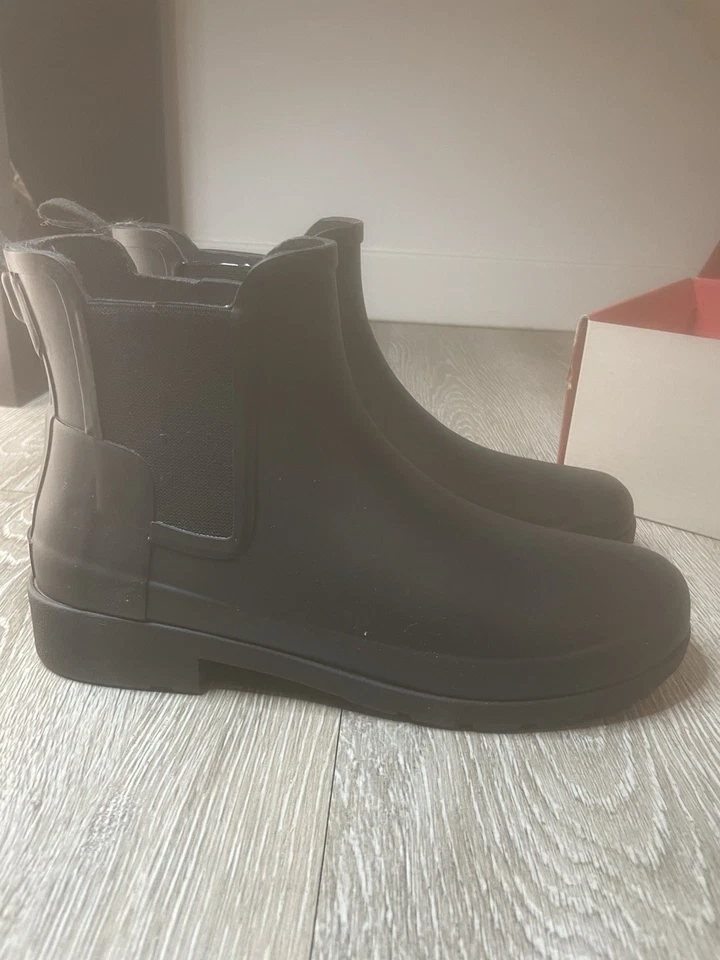 Botas de lluvia Hunter Refined Chelsea para mujer talla 6 Rock Pool (negras) WFS1017RMA Foto 4 de 4