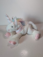 Animal Alley White Unicorn Plush Toys R Us Pink Hoofs Sparkle Pastel Mane SoftB8