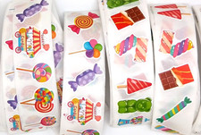30 Candy Stickers/Food/Planners/Scrapbooking/Crafts/Journals/0.25" to 1"