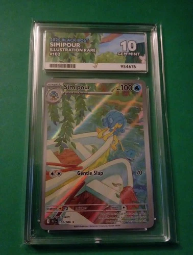 Pokémon TCG Simipour full art illustration rare 102/086 Black Bolt - ACE 10 Card