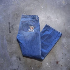 Gap Jeans Low Rise Boot Cut "Rock On" Graphic Back Pocket