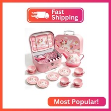 Fairy Toona Tea Party Set for Little Girls, 15 Pcs Dreamy Tea Time Toy