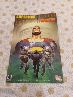 Superman And Batman Vs Aliens And Predator Book 1 Graphic Novel Comic
