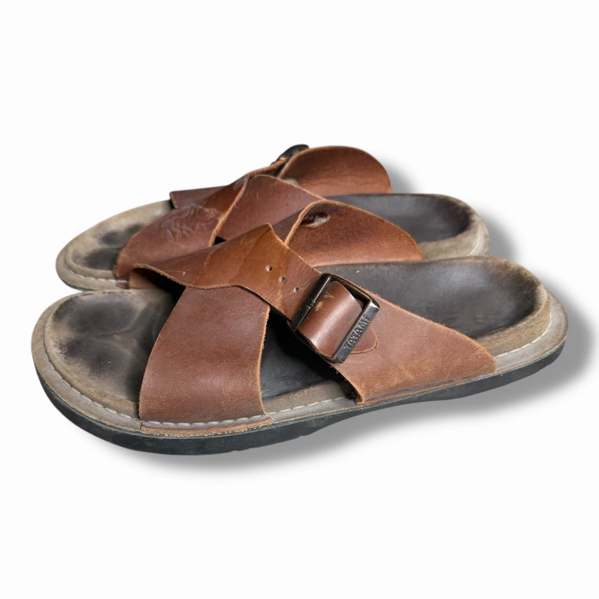 Tatami by Birkenstock Men\'s Brown Leather 2 Strap Sandals Size 12 45 U Birkenstock Tatami Brown Leather Slingback | Mercari main image 4