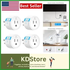 Compact Smart WiFi Outlets with Timer Function - Hands-Free Control Pack