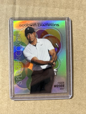 #ad TIGER WOODS 2023 UPPER DECK GOODWIN CHAMPIONS SPLASH OF COLOR RAINBOW HOLO PRIZM $14.39