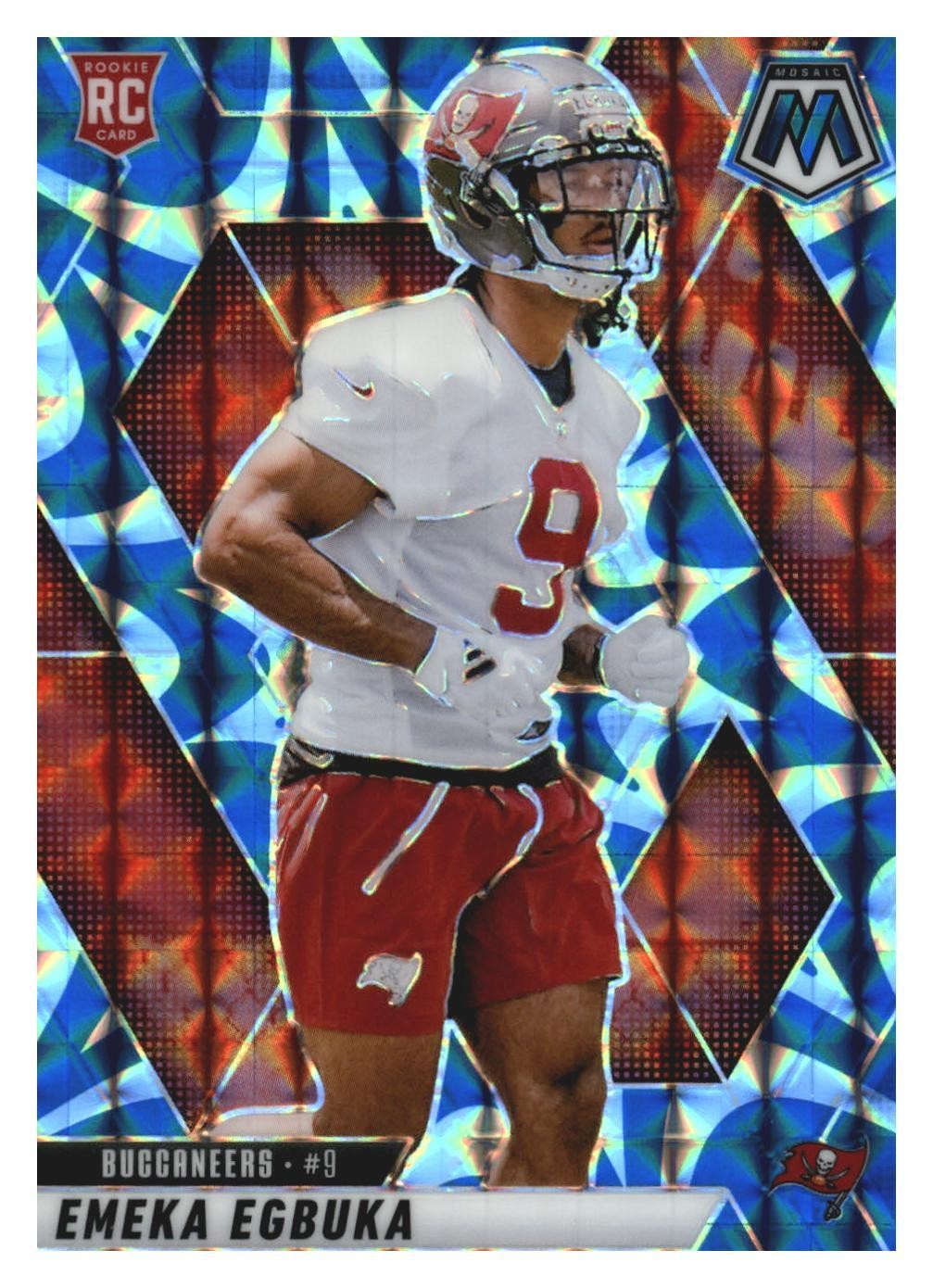 2025 Panini Mosaic #376 Emeka Egbuka Mosaic Reactive Blue