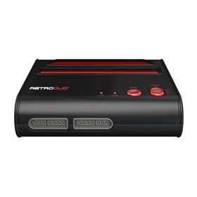Retro-Bit RetroDuo Dual 2-in-1 Retro Console for SNES & NES Games - Red/Black