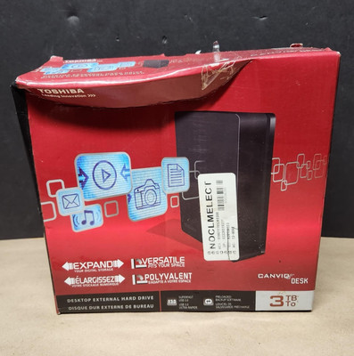 Toshiba 3TB Canvio Desktop External Hard Drive / HDWC130XK3J1/USB 3.0