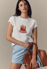 Damson Madder Negroni Shrunken Tee Shirt Anthropologie US Size 14