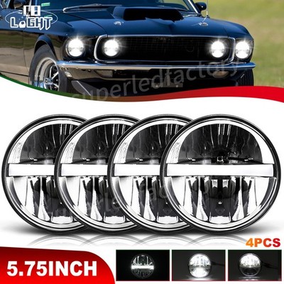 5 3/4 5.75 zoll LED Scheinwerfer E-Prüfzeichen für Ford Capri MK2 MK3 OSI 68-86