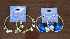 NEW  Hoop Earrings 2 Pair Claires Earrings