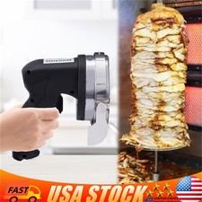 Electric Auto Shawarma Gyro Doner Kebab Slicer Cutter 2 Blades US Plug 80W