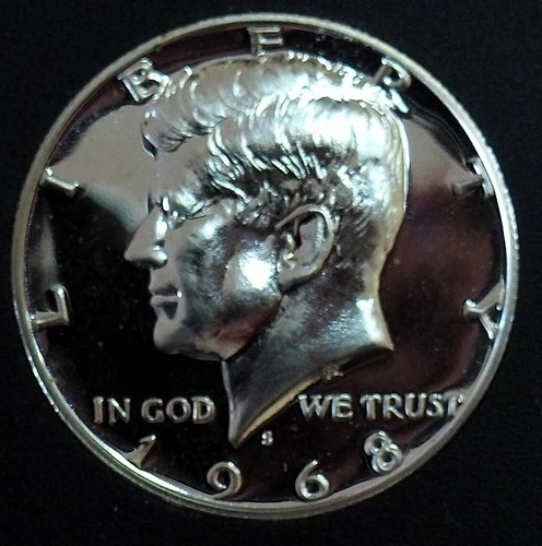 1968-S  Silver Kennedy Half Dollar Proof  *40% Silver*  *** CAMEO ***