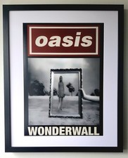 Oasis Wonderwall FRAMED & mounted poster print Amazing Quality Liam Gallagher