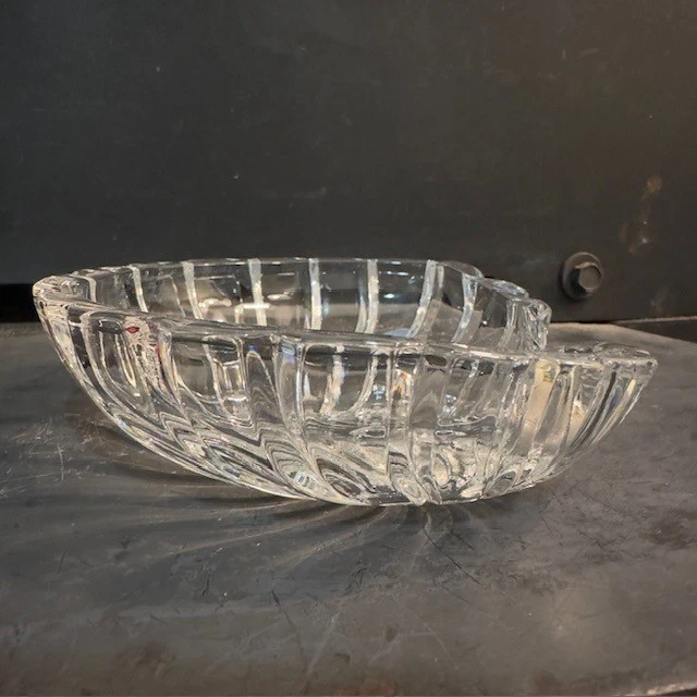 Nautilus Shell cuenco de vidrio plato decorativo transparente acento vintage Foto 2 de 4