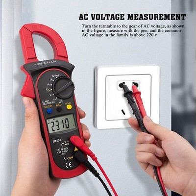 Digital AC DC Stromzange Zangen Multimeter Gleichstrom Wechselstrom Clamp Meter
