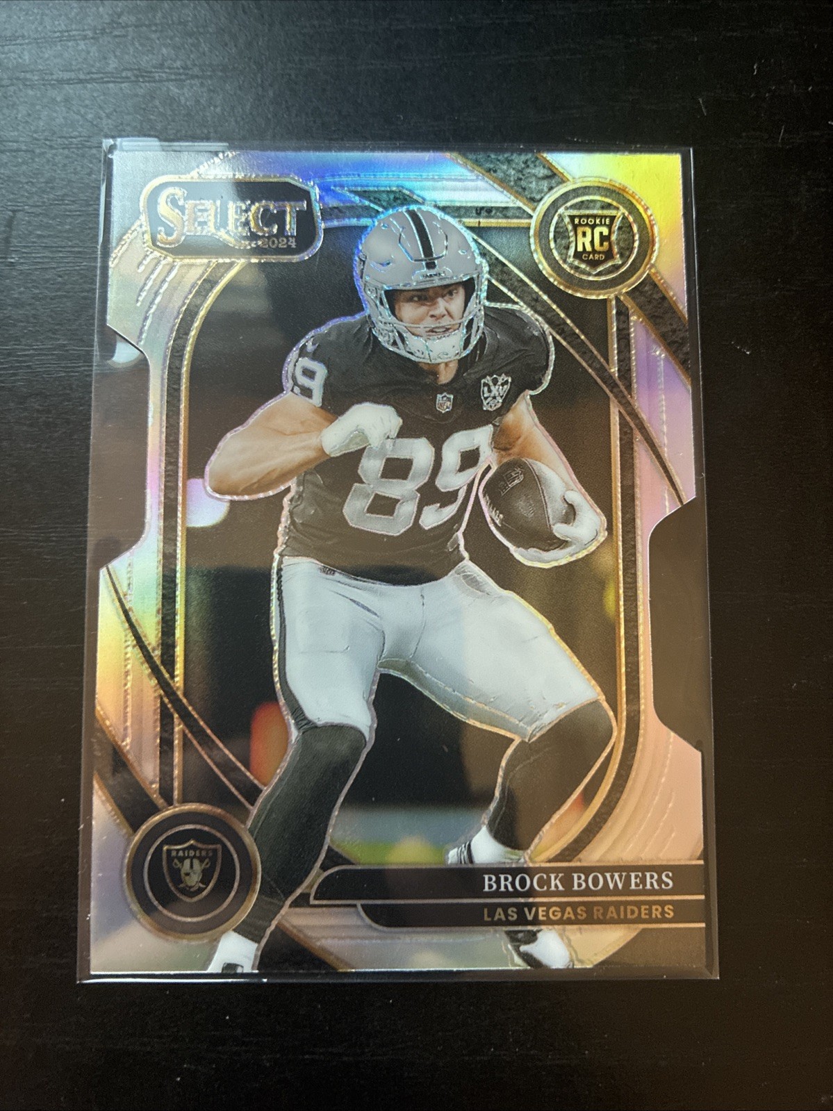 2024 Select Brock Bowers Club RC Silver Prizm Die-Cut Rookie #222 Raiders