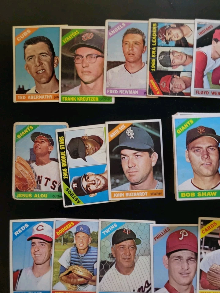 1966 Topps Baseball Card Lot - 110 Different - Ted Abernathy | Sam Mele | More! - Image 3 of 4