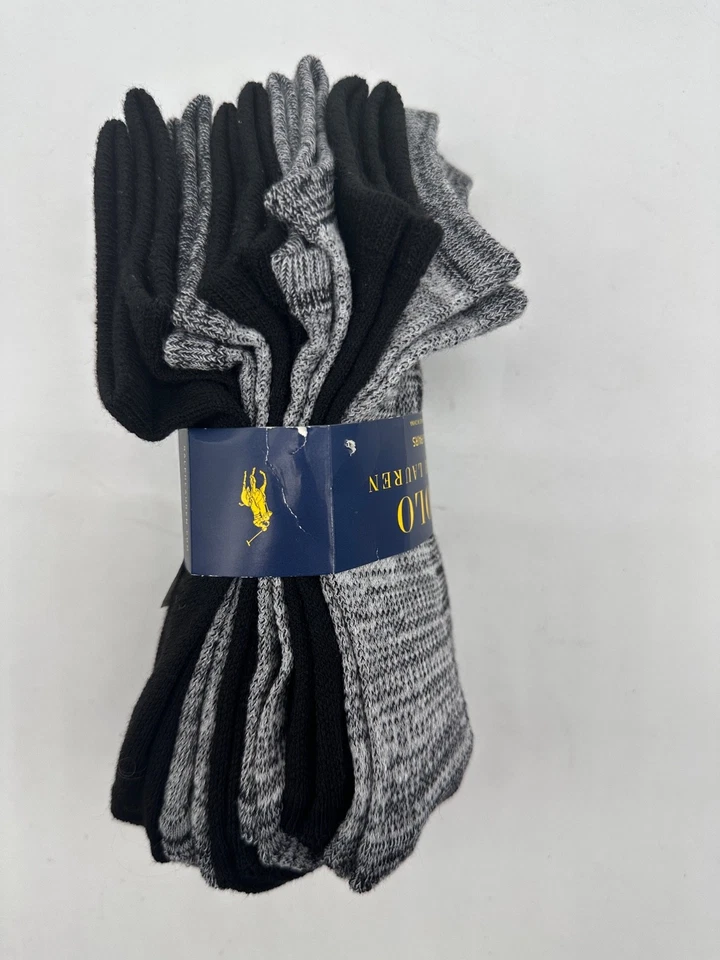 NUEVO PAQUETE DE 6 PARES CALCETINES POLO RALPH LAUREN MUJER NO SHOW SURTIDOS TALLA 9-11 Foto 4 de 4