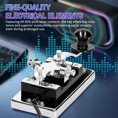 K4 Heavy-duty Electric Telegraph Key CW Communication Short Waves Morse Code Key