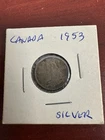 1953 Canada 10 Cents Coin , 80% Silver Coin