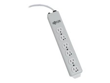 TRIPP LITE PS-602-HG Outlet Strip,6 Outlet,15A,13-3/4" L,Wht 2GZR6