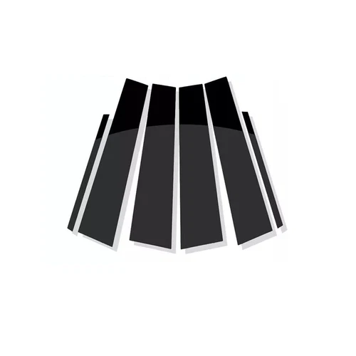 For 2012-2017 Toyota Camry 6Pcs Glossy Black Pillar Posts Door Window Cover Trim - Foto 2 di 13