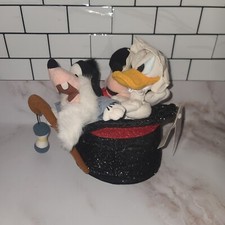Disney Store Happy New Year 2000 Y2K Bean Bag Plush Hat Set Goofy Mickey Donald