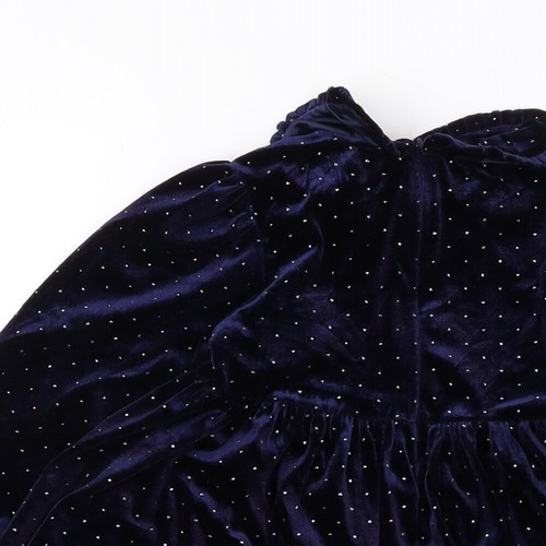 Marks and Spencer Girls Blue Polyester A-Line Size 6-7 Years Collared Zip - Picture 4 of 10