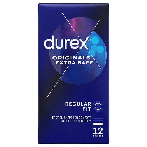 Durex Originals Extra Safe Regular Fit Condoms, 12 Pack - Picture 1 of 1