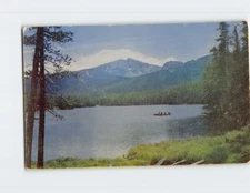 Postcard Sylvan Lake and Top Notch Peak Yellowstone National Park Wyoming USA