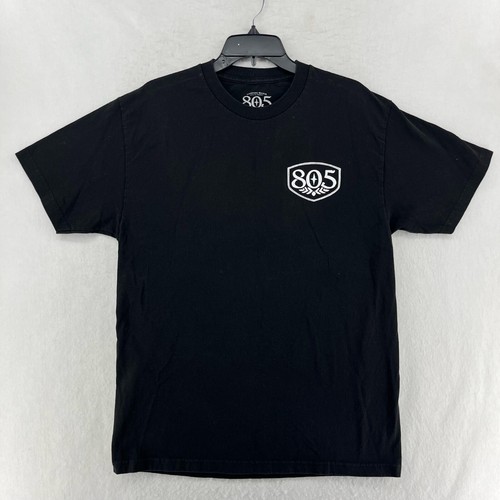 Firestone Walker Shirt Men's Sz L Black Graphic Pullover Short Sleeve Crew Neck