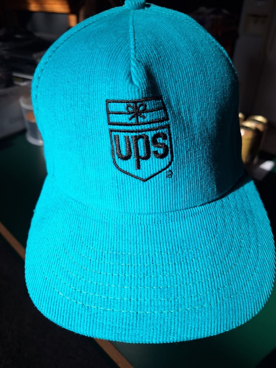 New Vintage Aqua Blue Corduroy UPS Stitched Logo 1980s  display picture 2
