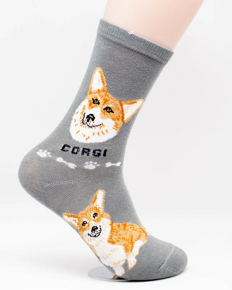 Lindos calcetines Corgi Pembroke perro galés dux moneda cripto Foozys cachorro leal 2 pares Foto 4 de 4