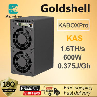 New goldshell KA BOX Pro kaspa kas miner hashrate 1.6TH/S 600W with 750W PSU