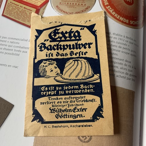 Sachet Levure Pudding Allemand WW2 1939/1945 soldat Equipement