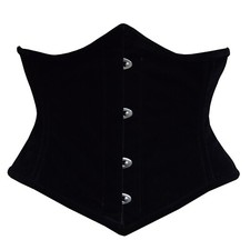 Velvet Corset Steel Boned