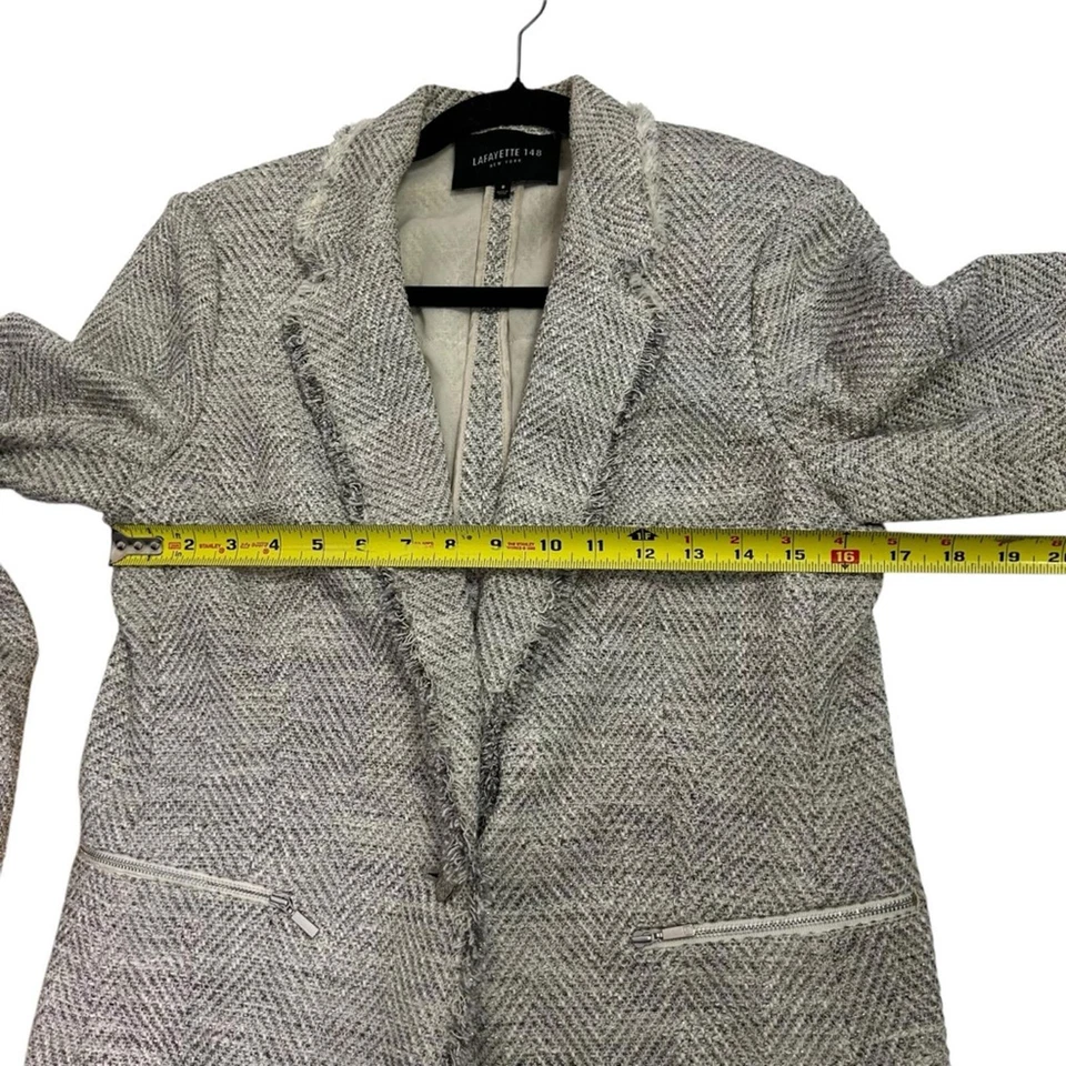 Chaqueta Blazer LAFAYETTE 148 l Lyndon Tweed Tejido Talla 8 Foto 3 de 4