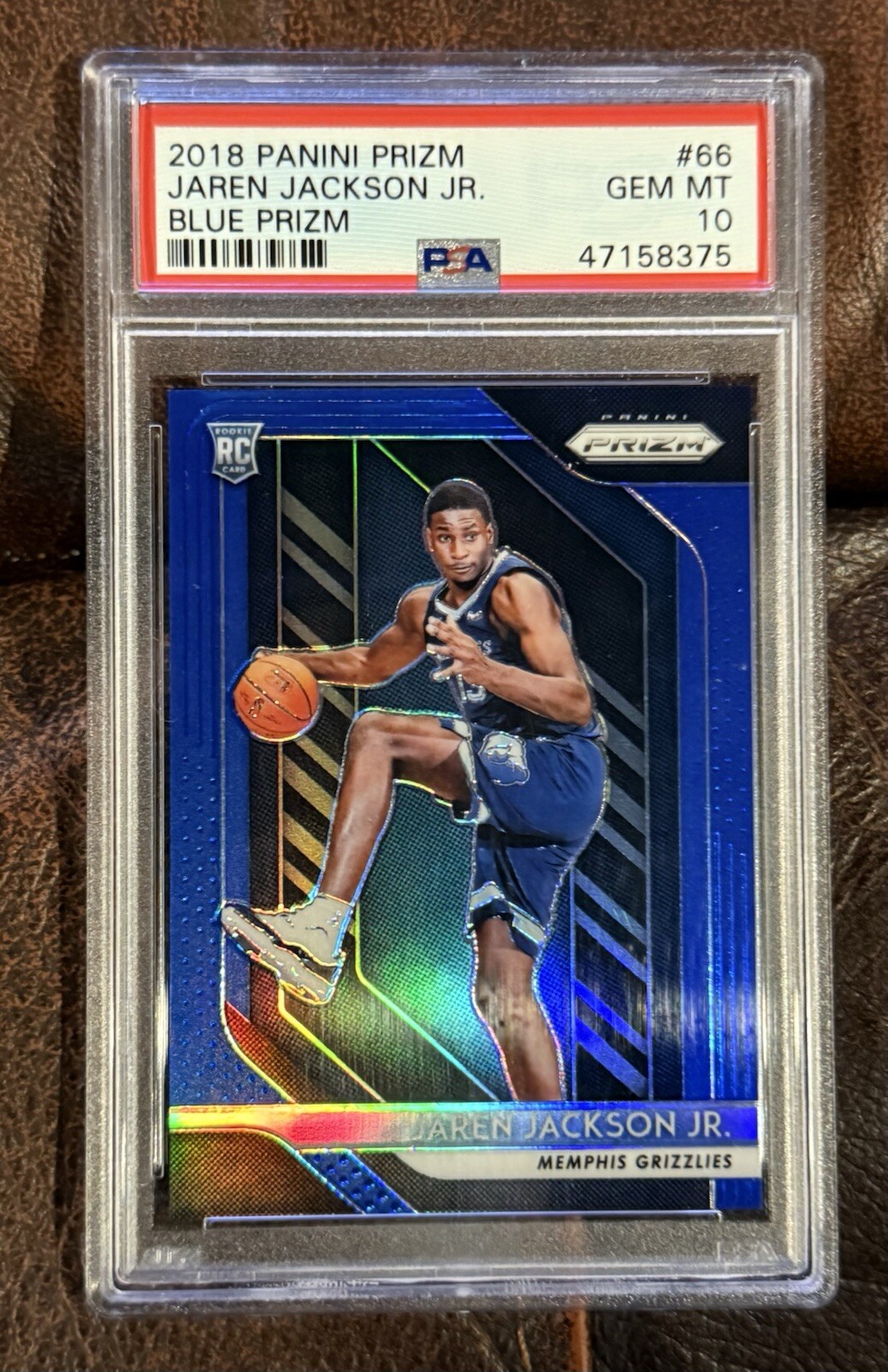 2018-2019 Prizm Jaren Jackson Jr. Blue Rookie /199 RC #66 PSA 10