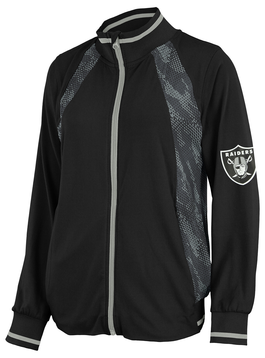 Женская куртка Zubaz NFL Las Vegas Raiders с застежкой-молнией Viper Accent Jacket