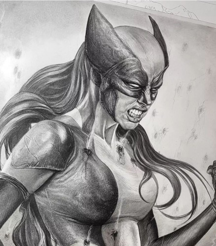 Original Art Pepe Valencia X-23 (ALL-NEW WOLVERINE VERSION) Graphite A3 11x17 - Picture 3 of 8
