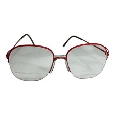 Vntg Victory Optical Geoffrey Beene Optics GB70 30 Red Cream Italy 1970s-1980s