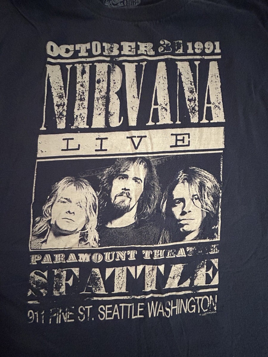 NIRVANA LIVE '91 タンクトップ Mサイズ ２０１５年タグ Nirvana 1991 Seattle Live Blue Shirt Size XL Kurt Cobain Grudge
