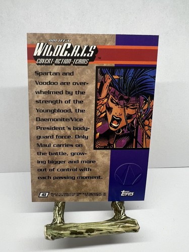 Jim Lee WildC.A.T.S. Wildcats Voodoo #42 Topps 1993 Trading Card - Picture 2 of 4