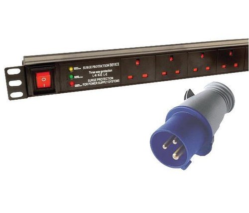 Lms Data 10 Way Vertical Power Distribution Unit (pdu) With 16a Commando Plug - Picture 2 of 2
