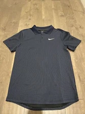 NikeCourt ADV Paris Grand Slam Tennis Polo Shirt Sz S Obsidian White CV2863 451