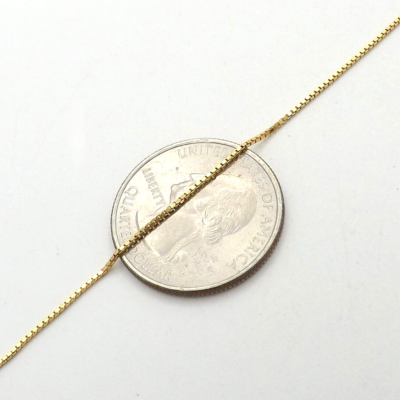 Solid 18k Gold Venetian Box Link Pendant Chain Necklace Italy 750