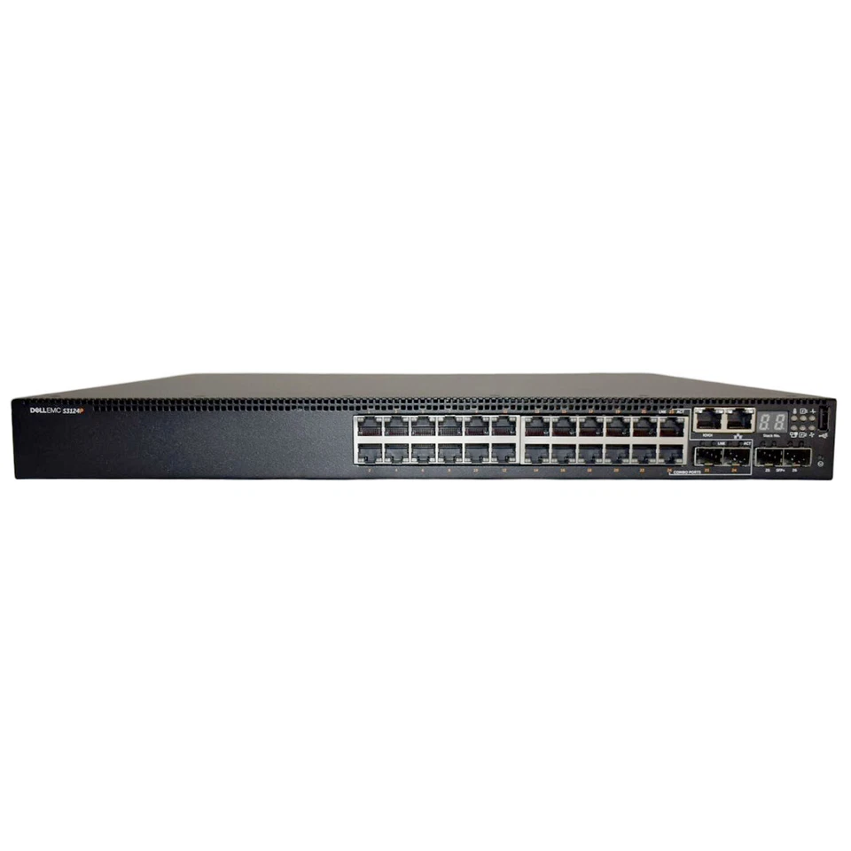 Dell PowerSwitch S3124P 24-Ports 1GbE PoE+ L3 2x 10GbE Switch F8NYC 463-7670 - Bild 4 von 4
